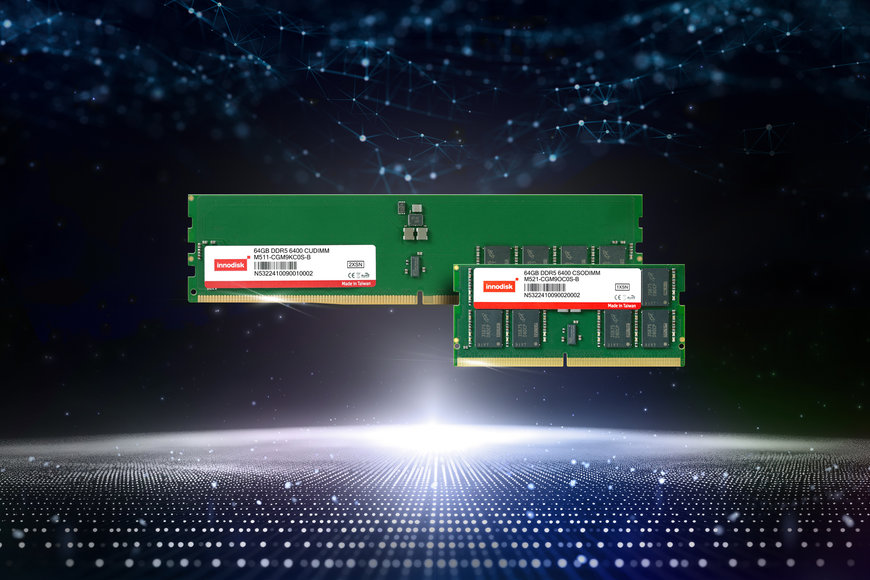 Innodisk Unveils DDR5 6400 64GB DRAM Series to Empower Edge AI and Generative AI Applications